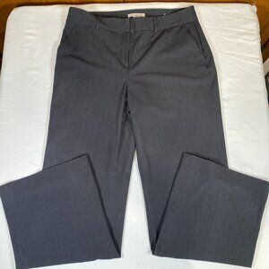 Liz Claiborne Flat Front Dress Pants Women's 12 Gray Polyester Blend